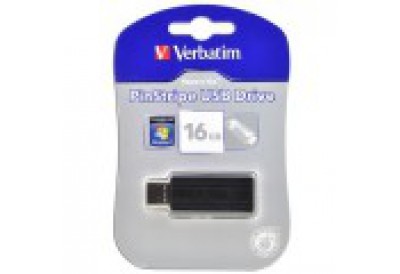 Verbatim Store and Go Hi Speed Pinstripe Black 16GB Flash Drive